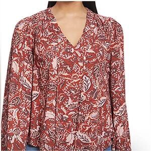 JESSICA SIMPSON Red Leslie Boho Long Flare Sleeve Top Size Medium New with Tag